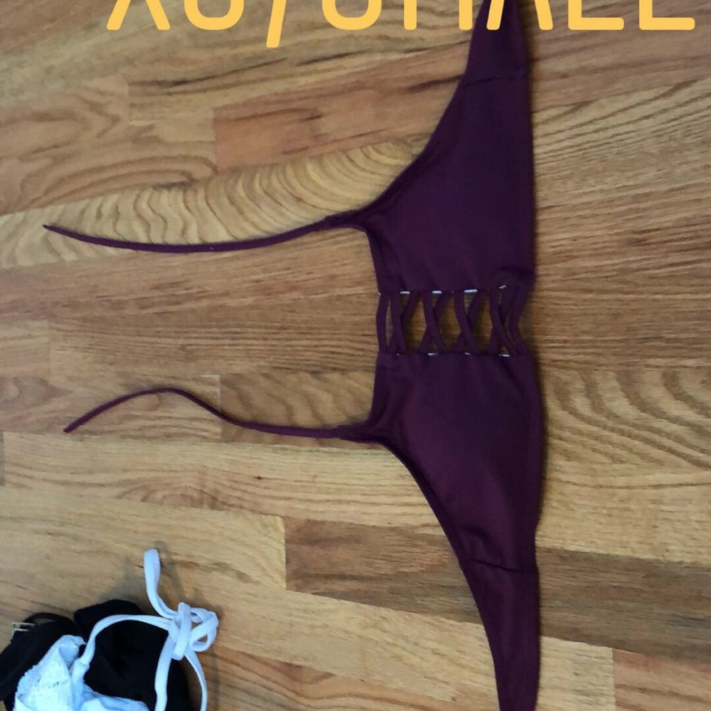 purple bikini top